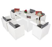 Colorado Premium Rattan Set 6 Blanco Bica
