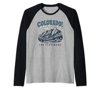 Colorado! Retro Boulder Flatirons Vintage Style 80s Camiseta Manga Raglan