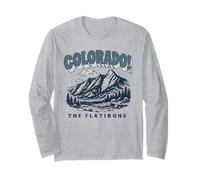Colorado! Retro Boulder Flatirons Vintage Style 80s Manga Larga