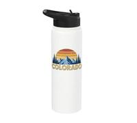 Colorado - Retro Vintage Mountains Nature Hiking Cool Stainless Steel Insulated Water Bottle