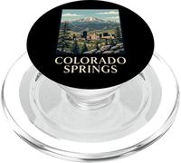 Colorado Springs Montaña Horizonte Retro Picos Bosque Ciudad PopSockets PopGrip para MagSafe