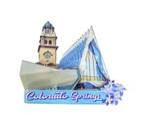 Colorado Springs USA Imán 3D para nevera, recuerdos turísticos, calcomanías magnéticas de madera, imán para nevera Colorado Springs, decoración del hogar y la cocina de China