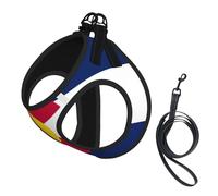 Colorado State Flag Print - Juego de correa ajustable para gatos y perros, chaleco de malla suave y transpirable con diseño reflectante, correa a prueba de fugas para mascotas pequeñas, entrenamiento