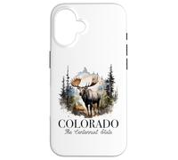 Colorado The Centennial State Moose Senderismo Camping PNW Carcasa para iPhone 16