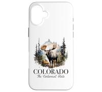 Colorado The Centennial State Moose Senderismo Camping PNW Carcasa para iPhone 16 Plus