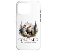 Colorado The Centennial State Moose Senderismo Camping PNW Carcasa para iPhone 16 Pro