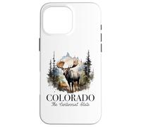 Colorado The Centennial State Moose Senderismo Camping PNW Carcasa para iPhone 16 Pro MAX
