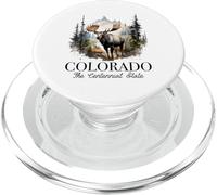 Colorado The Centennial State Moose Senderismo Camping PNW PopSockets PopGrip para MagSafe