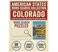 Colorado Word Search Puzzle Book: Large Print State Themed Puzzles for Adults and Seniors: Explore Local Cities, History, Facts and Native Plants with ... (American States Word Search Collection)