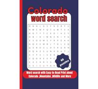 Colorado Word Search: Word search with Easy-to-Read Print about Colorado ,Mountains ,Wildlife and More