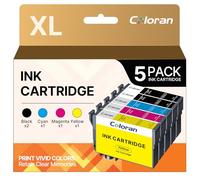 Coloran 604XL - Lote de 5 Cartuchos compatibles para Epson XP 2200 para Epson 604 XL para Expression Home XP-2200 XP-2205 XP-3200 XP-4200 XP-4205 Workforce WF-2910DWF WF-2930DWF WF-2935DWF WF-2935DWF