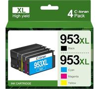 Coloran 953XL Cartuchos compatibles para HP 953 953XL Multipack para OfficeJet Pro 7720 7740 8715 7730 8710 8718 8210 8720 8725 8728 8218 8719 8730 8740 (1 Negro, 1Cian, 1Gian Alle, 1Magenta, 4-Pack)
