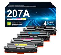 Coloran Cartucho de tóner 207A (con Chip), Compatible con HP 207 Color Laserjet Pro MFP M283fdw M255dw M282nw M283fdn M255nw W2210A W2211A W2212A W2213A (Negro, Cian, Amarillo, Magenta)