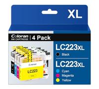 Coloran Cartuchos de Tinta LC223 de Repuesto para Brother LC223, compatibles con Brother DCP-J4120DW MFC-J5320DW J4420DW J480DW J880DW J4620DW J680DW J4625DW J5625DW (4 Unidades)