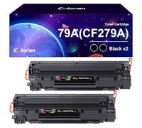 Coloran Cartuchos de tóner compatibles para HP 79A CF279A para HP Laserjet Pro M12a M12w M12 MFP M26a M26nw M26 (Negro, 2 Unidades)