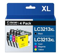 Coloran LC3213 LC3211 Compatible para Brother LC3213 LC3211 LC 3211 Cartuchos Brother MFC-J497DW DCP-J572DW MFC-J491DW MFC-J890DW MFC-J895DW DCP-J772DW DCP-J774DW (Paquete de 4)