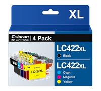Coloran LC422XL Multipack Compatible para Brother LC422XL LC422 para Brother MFC-J5340dw Cartuchos MFC-J5345dw MFC-J5740dw MFC-J6540dw MFC-J6940dw (4 Unidades)