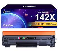 Coloran Tóner 142A 142X (sin Chip) compatibles para HP 142A 142X W1420A W1420X para Laserjet M110we M110 M110w MFP M140we M140 M140w M139 M139we (1 Negro)