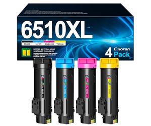 Coloran Tóner 6510 6515 Compatible con 6510XL 6515XL Xerox Workcentre 6515 Xerox Phaser 6510 Cartuchos de tóner 6515dn 6510dn 6515dni 6510n 6510dni 6510dnm 6515n 6515dnm (Negro Cian Amarillo Magenta)