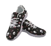 Coloranimal F- Zapatillas deportivas ligeras con cordones para mujer, antideslizantes, para caminar, correr, a la moda, calzado deportivo, Calavera, hongo, luna, 41 EU