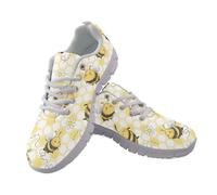 Coloranimal Zapatillas de deporte ligeras para mujer, de malla, cómodas, para correr, zapatillas de deporte, Linda abeja margarita, 40 EU