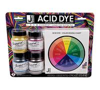 Colorante acido jacquard 4 colore impostato W/acido citrico acido-giallo, turchese, rosso e nero