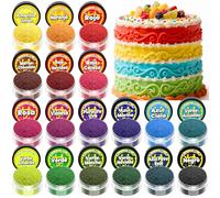 Colorante Alimentario en Polvo - 18 Colores Vibrantes Colorantes Alimentarios Reposteria, Colorante Alimentario de alta Concentración para Macarons, Fondant, Pasteles, Buttercream - 2 g