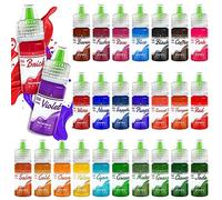 Colorante Alimentario Liposolubles - Colorante Alimentario a Base de Aceite para Chocolate, Fondant, Caramelos, Pasteles - Insípido Food Coloring para Crema, Glaseado, Macarrón, Manteca (26 x 6ml)