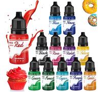 Colorante Alimentario Liposolubles - Colorante Alimentario a Base de Aceite para Chocolate, Fondant, Caramelos, Pasteles - Insípido Food Coloring para Crema, Glaseado, Macarrón, Manteca (12 x 10ml)