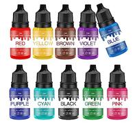 Colorante Alimentario Liposolubles para Chocolate - Colorante Alimentario a Base de Aceite para Fondant, Caramelos, Manteca - Food Coloring Insípido para Glaseado, Pasteles, Galletas - 10 x 10ml