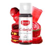 Colorante Alimentario Rojo, Color Liposoluble Intenso, Colorante Alimentario Líquido Neón para Repostería, Decoración, Glaseado, Cocina y Manualidades - 26 Gr