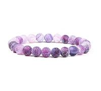 Colorato Alterato Agate Pietra Borda I Braccialetti per Le Donne Gioiello di Pietra Di Cristallo Braccialetto di Perline Fatti A Mano Degli Uomini Dei Monili Doni Femminili-twenty one_19 centimeters