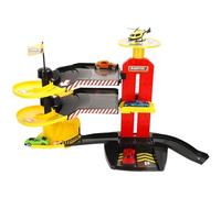 COLORBABBY Teamsterz Parking 3 Niveles con Pista, 4 Coches metálicos y helicóptero, Ascensor Manual, Juguete sin Pilas, Estructura Resistente, Tamaño Grande, para niños y niñas Desde 3 años (39490)