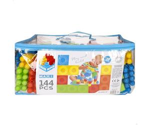 ColorBaby 47792 Color Block Bloques construcción para niños, Incluye 144 Piezas Maxi, Tamaño Grande, Colores Diversos, Juegos educativos, Juguetes Infantiles, A Partir de 18 Meses