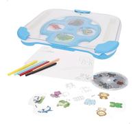 ColorBaby 47844 Good Idea Proyector para Dibujar niños, 33x26x4,5 cm, Rotuladores de Colores, Discos Intercambiables, Temáticas variadas, Regalo niña 3 años, Juguetes interactivos