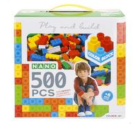 ColorBaby 47940 Color Block Bloques construcción niños, 500 Piezas Mini, Tamaño pequeño, Compatibilidad Universal, Construcciones, Juguete Construir, Juegos educativos, Juguetes niño 6 años