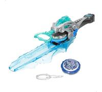 COLORBABY 48089 Infinity Nado Advanced Pack, Peonza para niños, Gold Warrior Phoenix Fénix Dorado, Lanzador de Espada, Luces Multicolor, Juegos de peonzas, Pilas Incluidas Juego de Batalla, +5