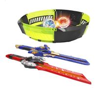 COLORBABY 48094 Infinity Nado Proskill Battle Set, 2 peonzas Fury Wave Dragon vs Blazing War Bear, 3D, 2 lanzadores Espada, Estadio Arena, Luces LED, Juegos peonza, Pilas Incluidas Juego de Batalla