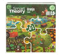 COLORBABY 49737 - Puzzle para niños la granja 4 en 1 de 174 piezas grandes / Puzzle piezas grandes, puzzles infantiles / Juegos educativos, puzzle de animales, rompecabezas para niños