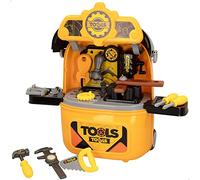 ColorBaby 49762 - Maletín herramientas de juguete para niños 2 en 1 My Tools / Banco de herramientas de juguete, Taller herramientas infantil / Construcciones para niños, juegos para niños