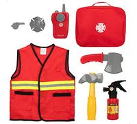 ColorBaby 49958 - Kit bombero para niño con maletín, chaleco y accesorios / Maletín de bomberos para niños, juguetes para niños / Accesorios de bomberos, juguetes, Bombero