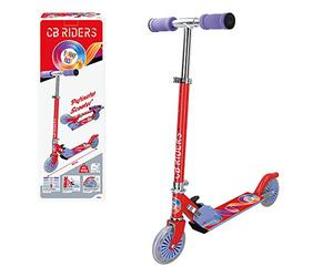 COLORBABY 54067, Patinete 2 Ruedas Rojo Plegable, CB Riders, Patinetes Plegables Aluminio, 2 Ruedas 12 cm, Scooter Infantil, A Partir de 3 años, Juguetes y Regalos para niños y niñas