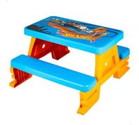 ColorBaby 77430 - Hot Wheels Mesa de Picnic para niños, Mesa y Silla de Aprendizaje para niños, Escritorio Infantil, Mesa de Dibujo, mesas y sillas Infantiles, Mesa Infantil, Mesas Infantiles