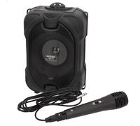 COLORBABY Altavoz Karaoke inalámbrico, 80W de Potencia, Luces RGB, Micrófono Incluido, Función TWS estéreo, USB, microSD, Radio, Batería Recargable, Portátil, para Fiestas y Eventos (47893)