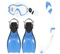 ColorBaby Aqua Sport Set Snorkel máscara, Tubo y Aletas Talla L/XL (64038)