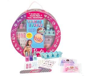 Colorbaby Barbie - Salón manicura y pedicura, Estuche para Hacer Las uñas, Incluye esmaltes, Lima, Pegatinas y calcomanías, Separador de Dedos, Kit de Belleza para niñas, +8 años, 48428