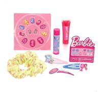 ColorBaby Barbie Set de Belleza Dreamhouse con uñas postizas, Brillo de Labios, Pegatinas, Horquillas, Coletero y Accesorios para el Pelo, Juego Creativo de imitación para niñas Desde 3 años (77497)