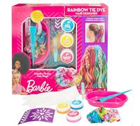 Colorbaby Barbie - Set diseño Cabello arcoíris, Mechas Colores niña, Tinte Lavable, Guantes, Plantillas, Recipiente, Pincel, gomina y coletero Tie Dye, Pinturas Pelo para niños, 48430