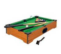 ColorBaby Billar para niños, Juego Mesa Billar Americano Cuerpo Madera Resistente, con 2 Tacos, 1 Juego de Bolas, 1 Triángulo, 1 Cepillo y 1 Tiza, Juguetes para niños de 6 años, 51 x 31 x 9 cm