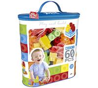 ColorBaby - Bloques construccion niños, 60 Piezas, Juguetes Bebes 1 año, Bolsa Piezas de construccion